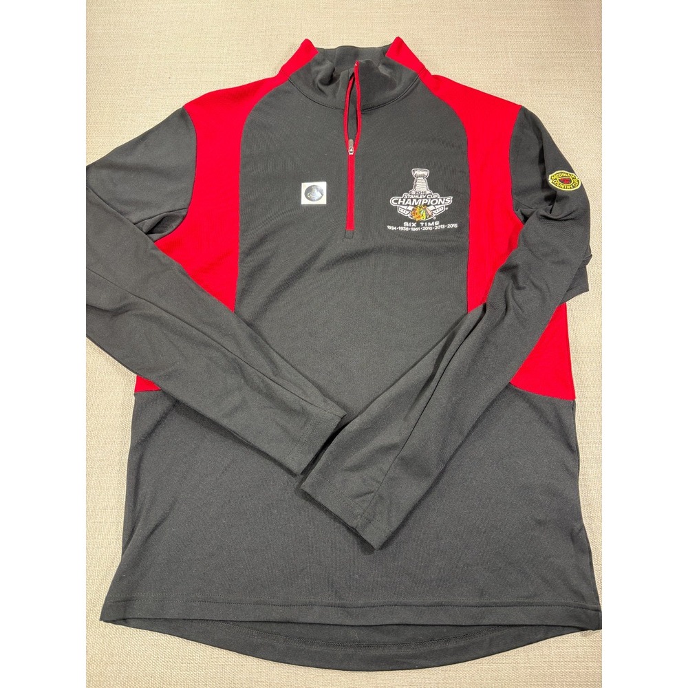 Antigua NWT Medinah Country Club Chicago Blackhawks Stanley Cup Qtr Zip - Sz S
